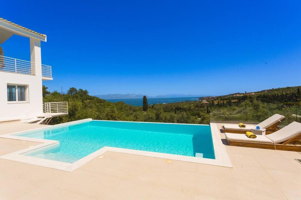 Koroni - Villa Merkouri - Entire Villa With Panoramic View Exterior foto